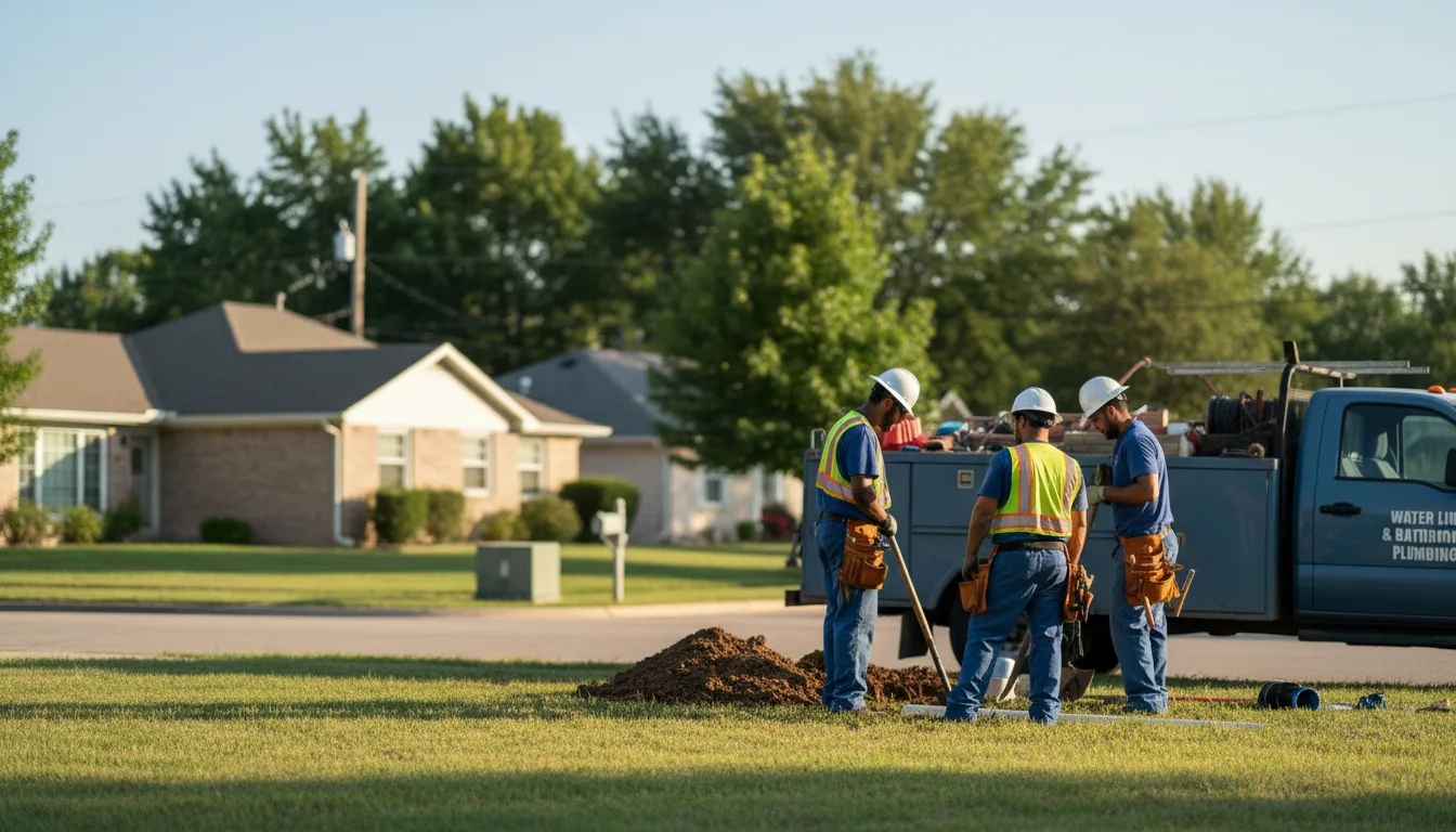 Residential water line and bathroom plumbing service in Greenville, MO